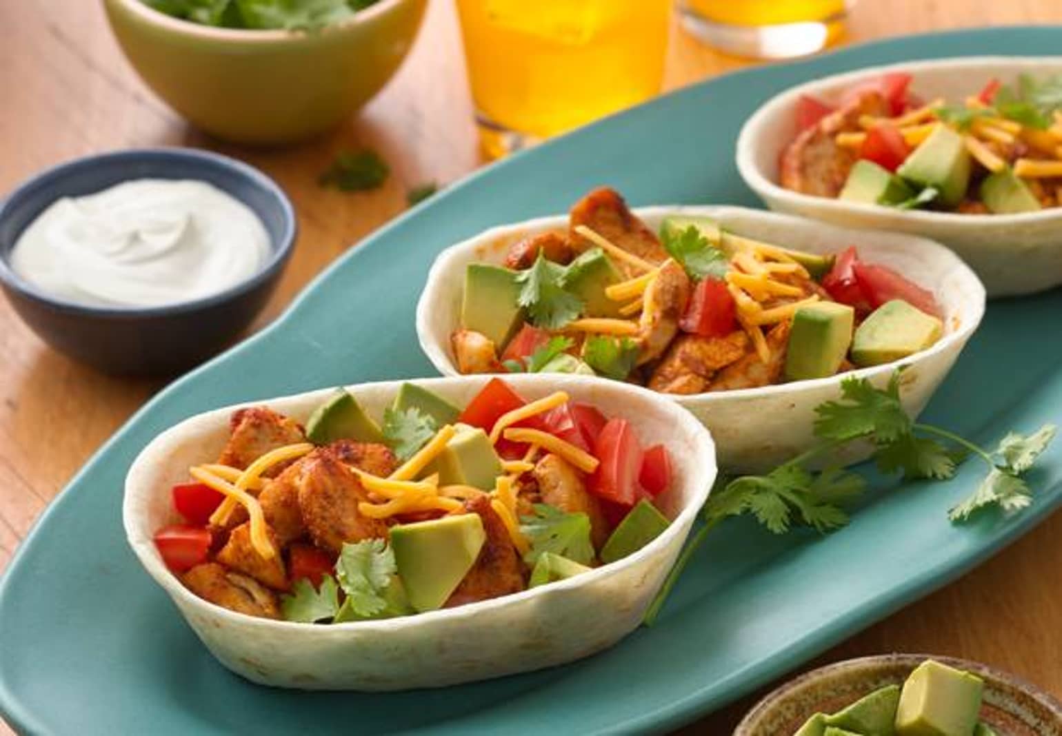 Chicken and Avocado Ten Minute Taco Bowls